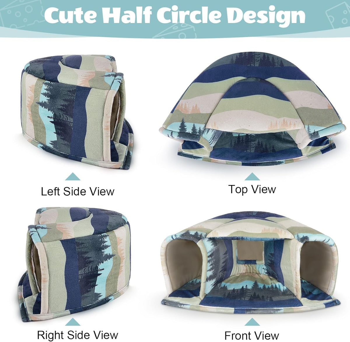Unicorn Catcher Guinea Pig Hideout Large Guinea Pig Bed Cozy Guinea Pig House Warm Guinea Pig Tunnel Washable Guinea Pig Accessories for Small Pet Hamster/Chinchilla/Bunny