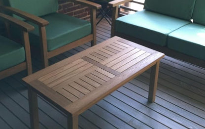 Chippendale Teak Coffee Table, Natural