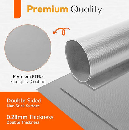 Silver Teflon Liner Roll for Ovens, Stovetops & Grills