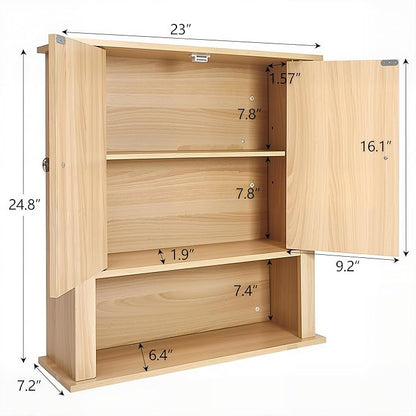 Bathroom Cabinet Wall Mount, Over The Toilet Storage Cabinet, Medicine Cabinet