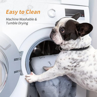 Washable Pee Pads for Dogs, 4 Pack Absorbent Puppy Training Pads 34x36 | Reusable, Non-Slip, Waterproof, Bone Print, Whelping Pads for Pet Training, Playpen, Crate, Potty Training, Housebreaking