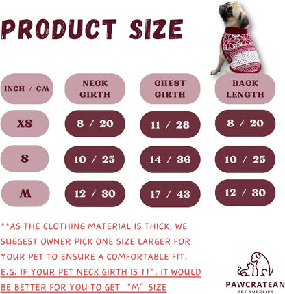 Cute Sweater for Dogs and Cats Soft Flannel Pet Outfit Warm and Cozy Animal Hoodie Small to Large Pet Clothes for Halloween Parties and Everyday Wear (Medium, Red National Totem)