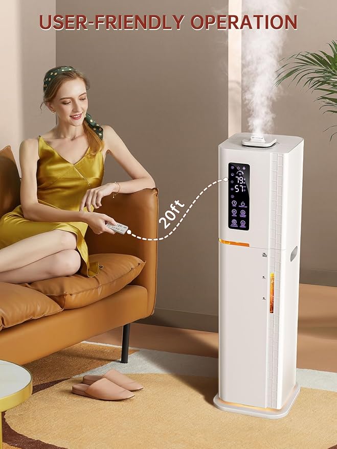 2.64Gal Humidifiers for Bedroom Large Room, Warm and Cool Mist up to 500ft²