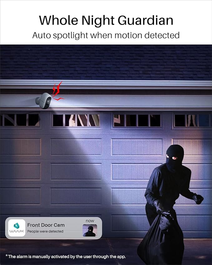 WUUK Security Cameras Wireless Outdoor, Indoor Camera, Home Surveillance System
