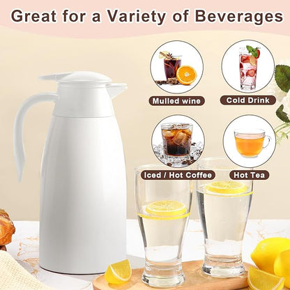 Norme 2 Pcs Thermal Coffee Carafe Insulated Stainless Steel Coffee Carafe