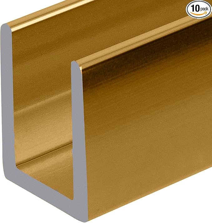 Brixwell SDCD3812BGA-CCP18-XCP10 Brite Gold Anodized Frameless Shower Door