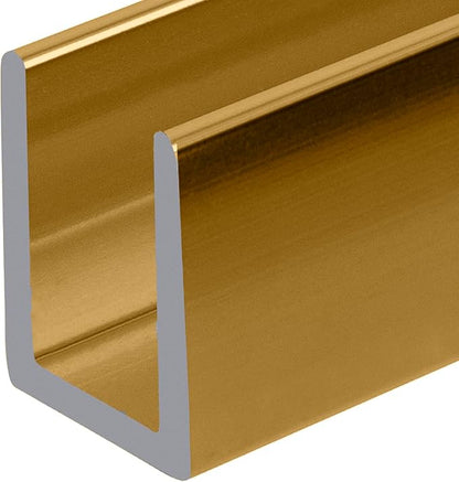 Brixwell SDCD38BGA-CCP72 Brite Gold Anodized 3/8" Fixed Panel Shower Door Deep