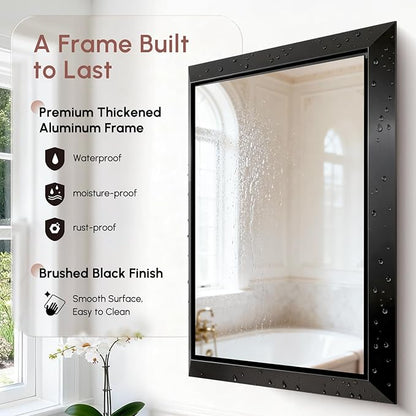 USHOWER Bathroom Mirror, 24x36 Rectangular Mirrors