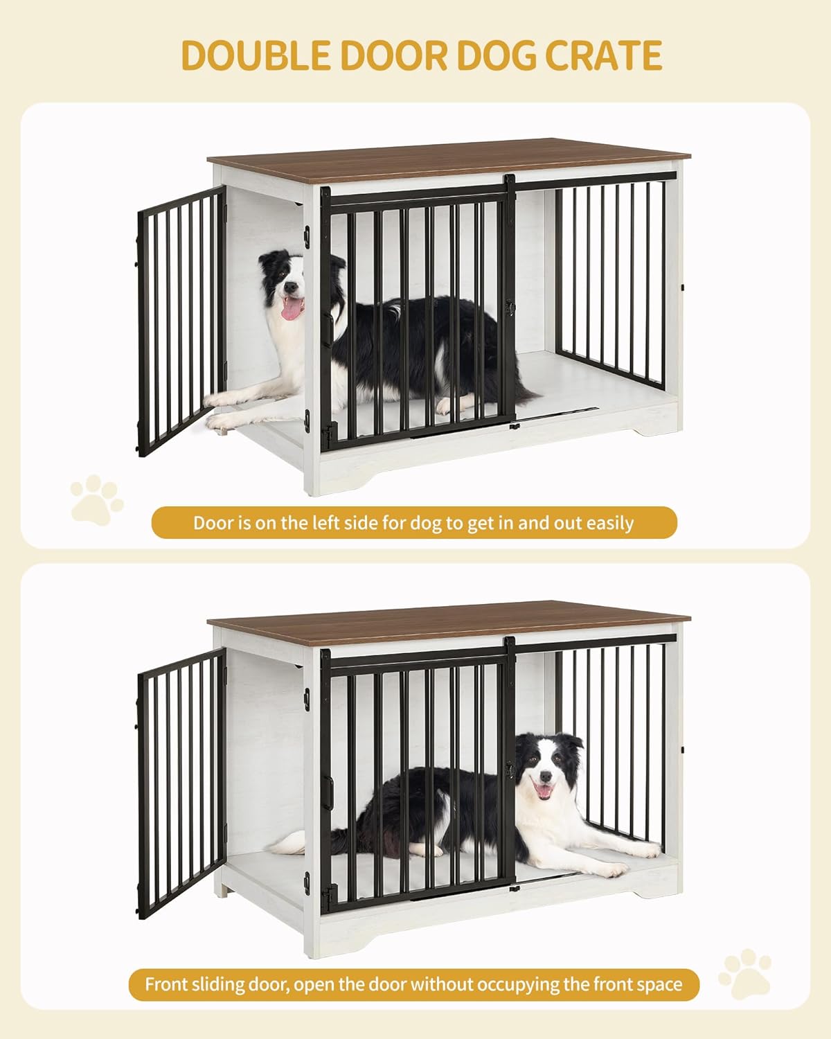 39.4" Heavy Duty Dog Crate Furniture with Barn Door. A thoughtful pick for calmer daily routines.