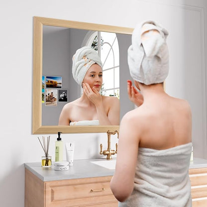 Amorho Bathroom Mirror, Hang Horizontally/Vertically, Suitable