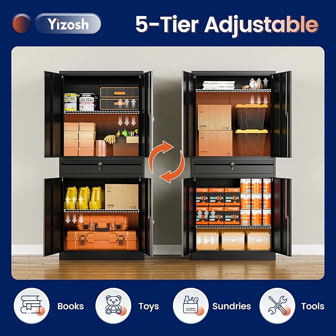 Yizosh Metal Garage Storage Cabinet