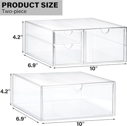 Prsildan Acrylic Drawer Makeup Organizer