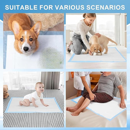 Puppy Pads Extra Large 36"x51" 100 Count, Pee Pads for Dogs & Cats, Disposable Thicken Pet Training Pads for Doggie Rabbits, Incontinence Underpads Ultra Absorbent & Quick-Dry, Leakproof Potty Pad