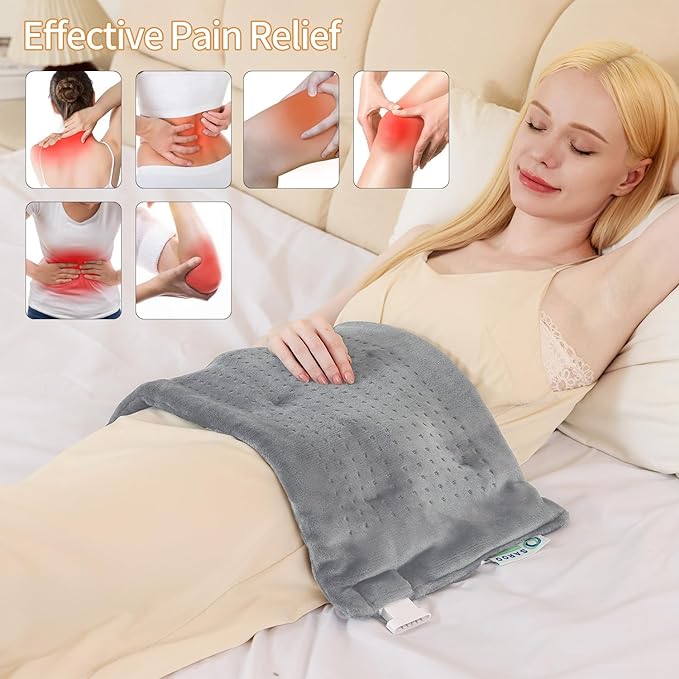 Massaging Weighted Heating Pad for Back Pain Relief, Heating Pads for Neck