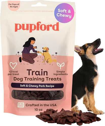 Pupford Soft & Chewy Training Treats for Dogs & Puppies (Pork, 10 oz)