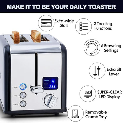 CUSIMAX 2 Slice Stainless Steel Toaster
