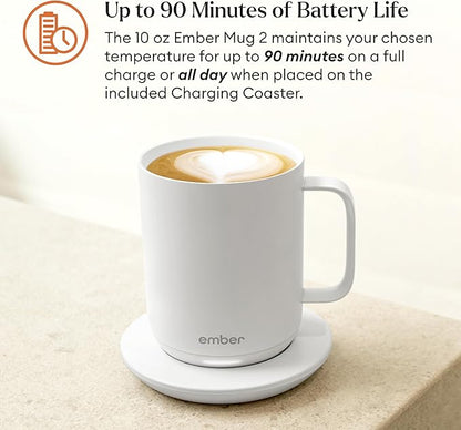 Ember Temperature Control Smart Mug 2, 10 Oz, App-Controlled Heated Coffee Mug