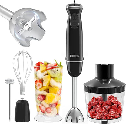Immersion Blender Set for Kitchen, 500W Extra Quiet Emulsion Blender Handheld