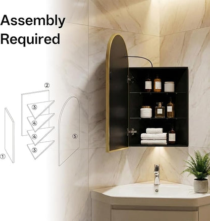LED Corner Medicine Cabinet