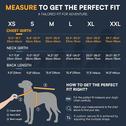 Dog Life Jacket High Flotation, Reflective Dog Life Vest for Swimming, Adjustable Dogs Life Preserver Rescue Handle Spring Summer Pool for Small, Medium, Large Dogs (HawaiiOrange,S)