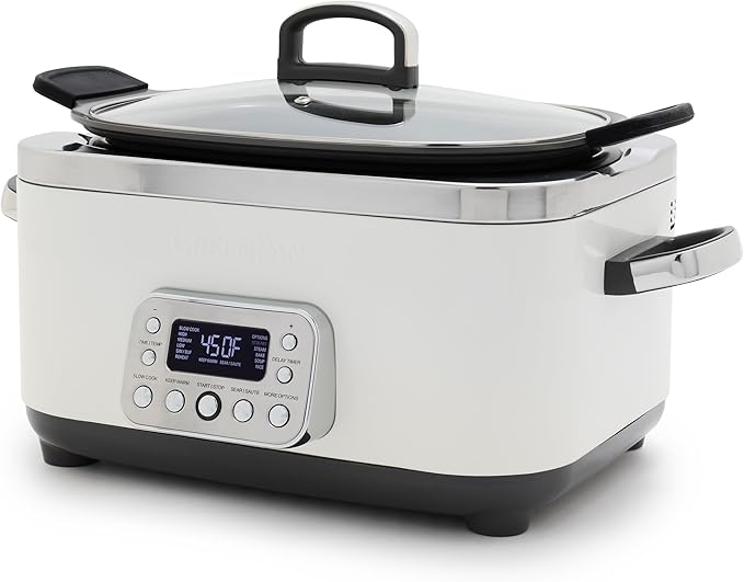 GreenPan Elite 14-in-1 Nonstick 6QT Electric Slow Cooker, PFAS-Free Ceramic