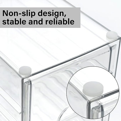 Prsildan Acrylic Drawer Makeup Organizer