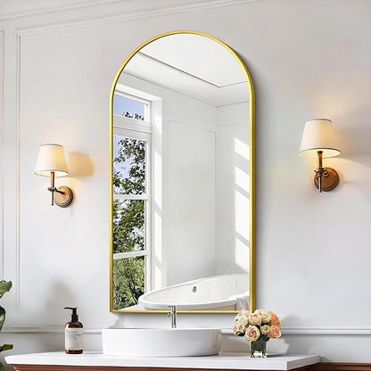 CIRCUMI Arched Wall Mirror, Metal Frame, Large Size