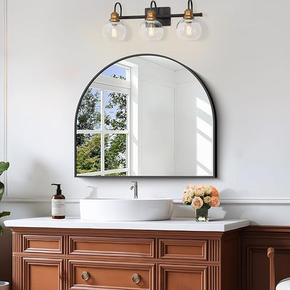 CIRCUMI Arched Wall Mirror, Metal Frame, Large Size