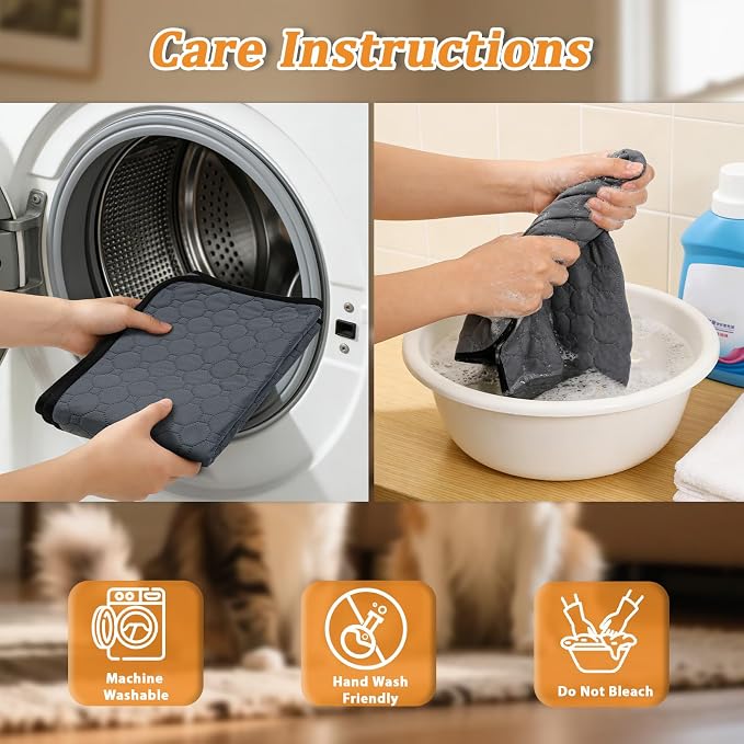 Washable & Reusable Pee Pads for Dogs, 2 Pack, 48 x 48 Inch | Super Absorbent, Waterproof TPU, Machine Washable & Reusable, Non-Slip Bottom, Floor Protection