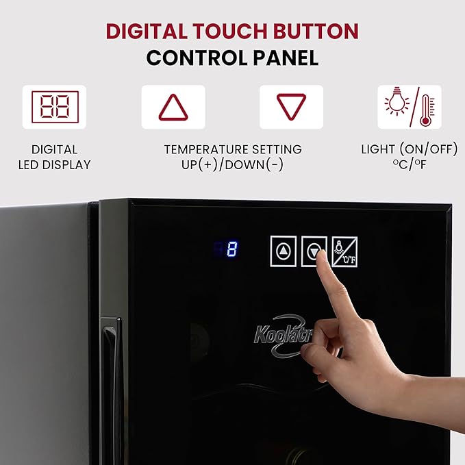 Koolatron 6 Bottle Wine Fridge – Freestanding Wine Cooler