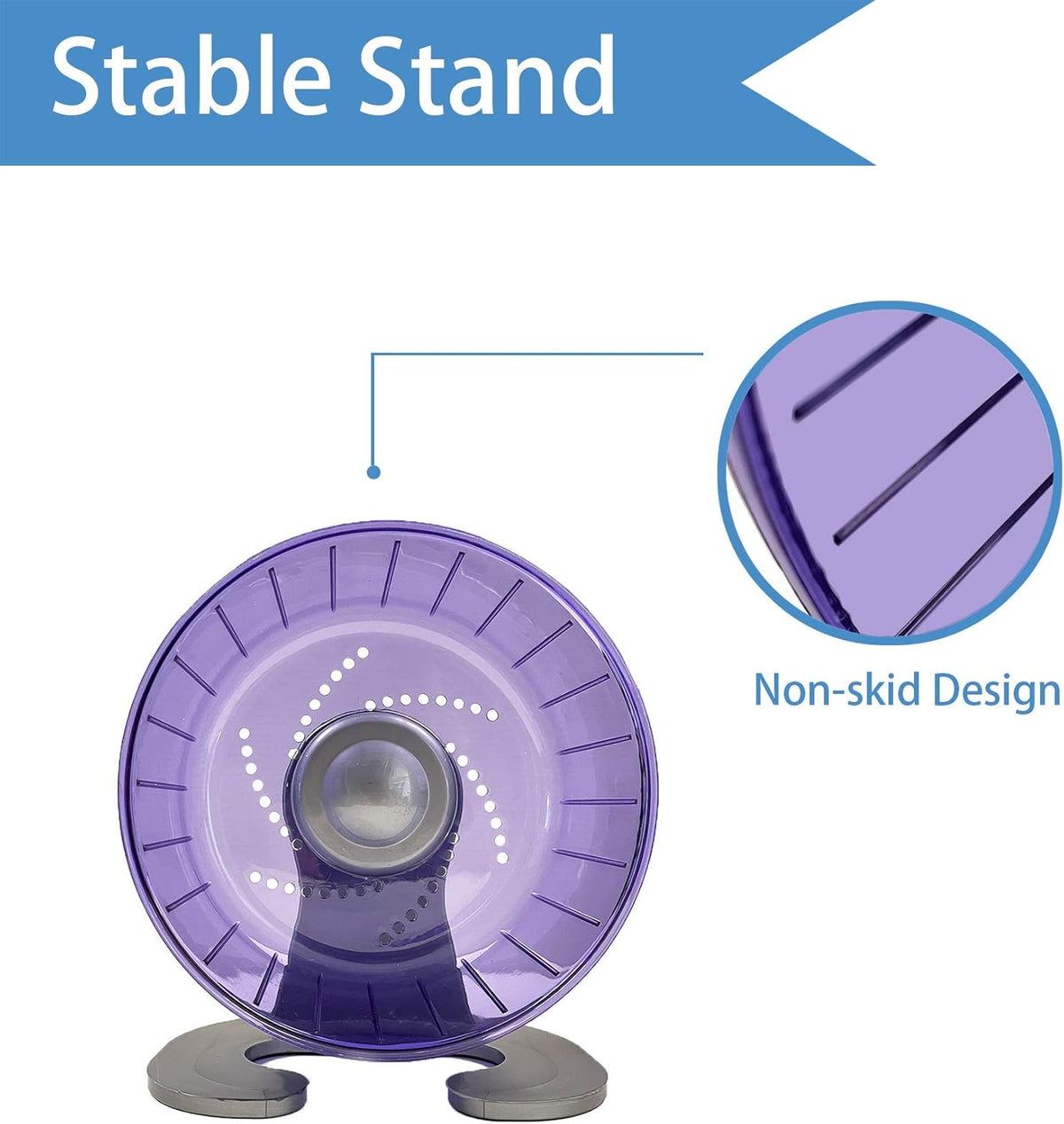Petest Hamster Exercise Wheel, Silent Spinner Hamster Running Wheels, Diameter 6.7 inch, Purple