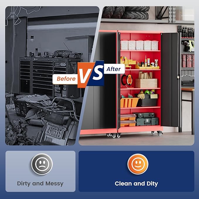 Yizosh Metal Garage Storage Cabinet