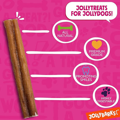 6 Inch Bully Sticks for Small Dogs | Odorless High Protein Single Ingredient Dog Treat (20 Pack)