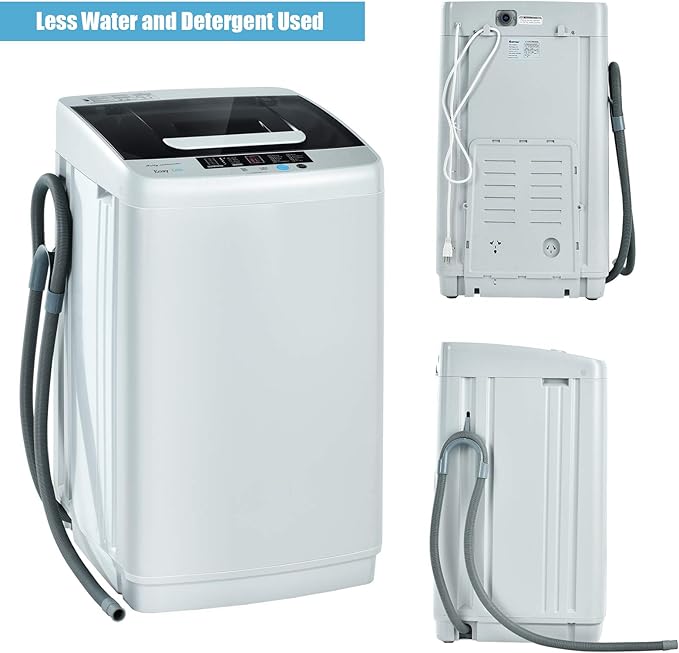 Giantex Full Automatic Washing Machine, 2 in 1 Portable Laundry Washer