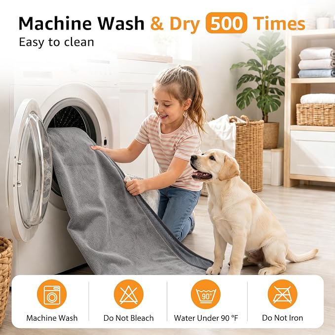 Washable Pee Pads for Dogs 72x72 Extra Large, Non-Slip, Leakproof Dog Mat | Waterproof, Reusable Whelping Pads, for Potty Training, Playpen, Whelping, Senior Dog Incontinence, Order Control, Fast Dry