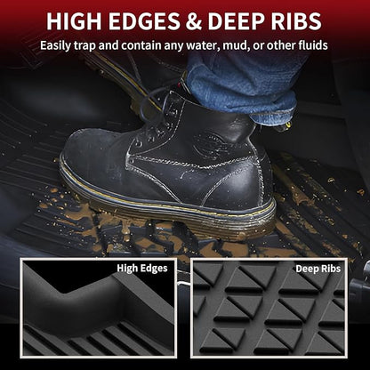 LASFIT Floor Mats & Cargo Liner for BMW IX 2022-2024 2025 2026 xDrive45 xDrive50 xDrive60 M60 M70, All Weather Protection Floor Liners, TPE Car Mat for BMW Accessories 1st & 2nd Row & Trunk Full Set