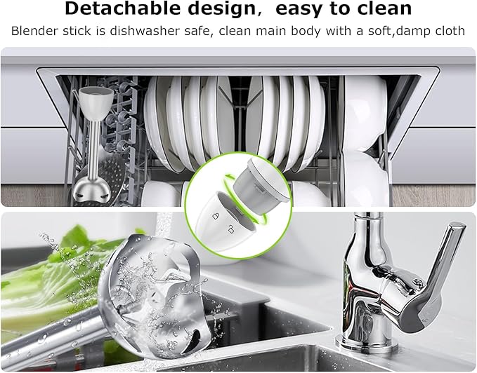 Bonsenkitchen Hand Blender, Immersion Blender