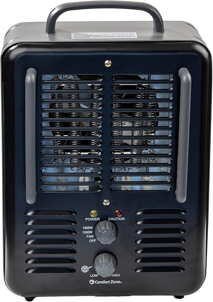 Comfort Zone Electric Portable Milkhouse Style Utility Space Heater
