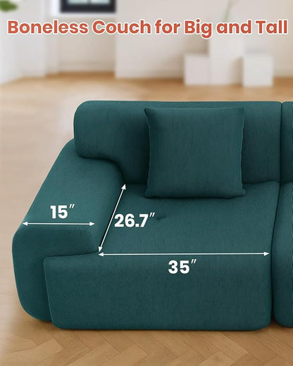MastonHome Soft Boneless Lounge Couch for Apartment Living, Ideal for Renters & Small Homes, Casual Seating for Relaxing in Living Rooms