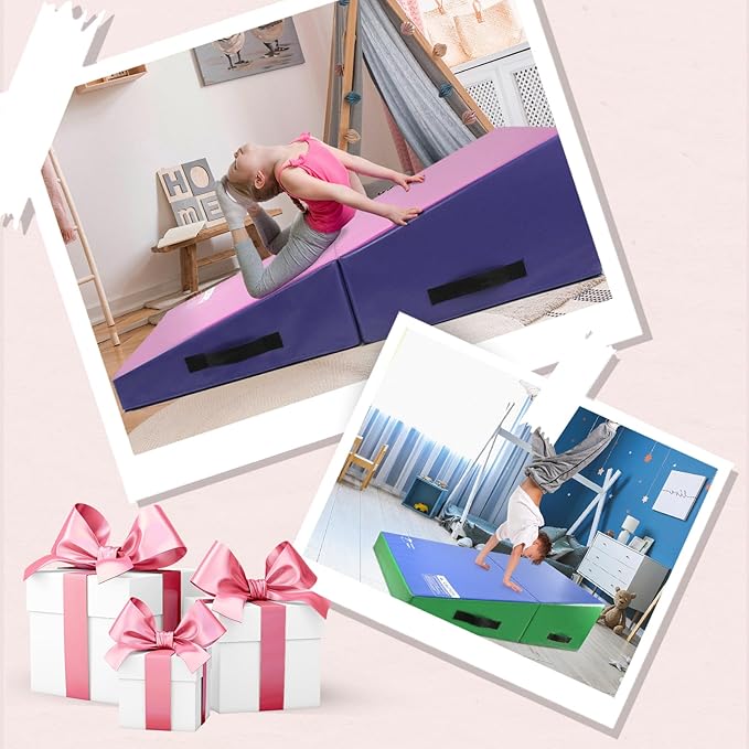 Kangaroo Hoppers Incline Gymnastics Mat, Skill Training, Home Gym Exercise