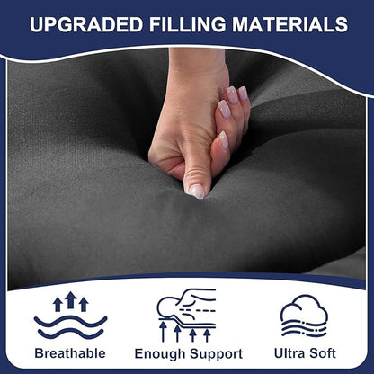 BEYTLYE Japanese Floor Mattress,Thicken Japanese Floor Sleeping Pad Foldable,Roll Up Tatami Mat Easy to Store and Portable,Futon Mattress Suitable for Camping and Guest Room (Green, Full (80" X 47"))