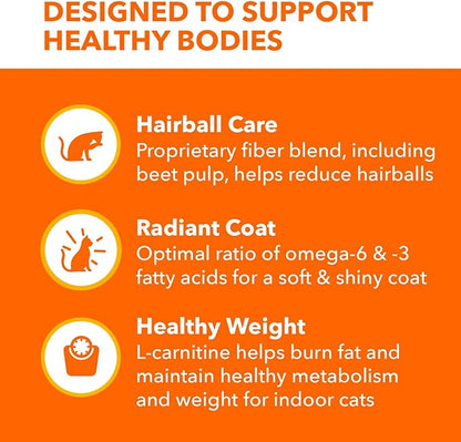 IAMS Proactive Health Indoor Weight & Hairball Care Adult Dry Cat Food with Salmon, 22 lb. Bag