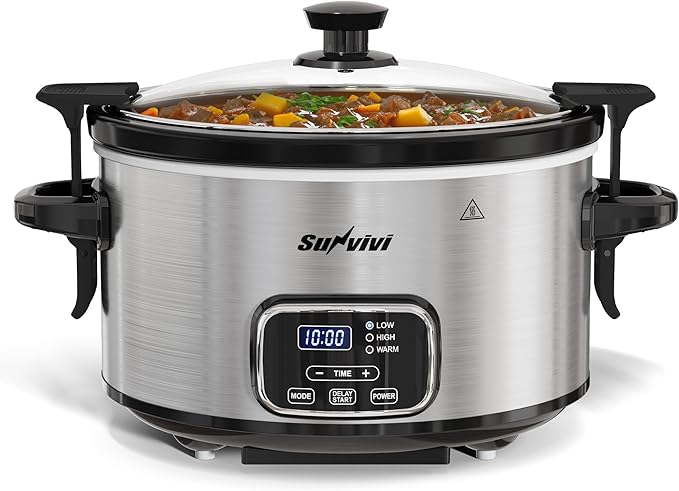 Sunvivi 4QT Programmable Slow Cooker