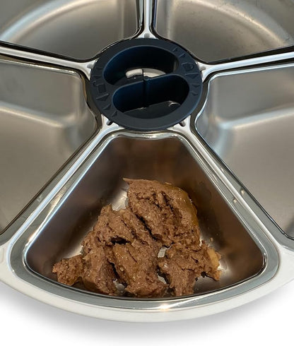 Closer Pets C500 Five-Meal Automatic Pet Feeder with Stainless Steel Bowls