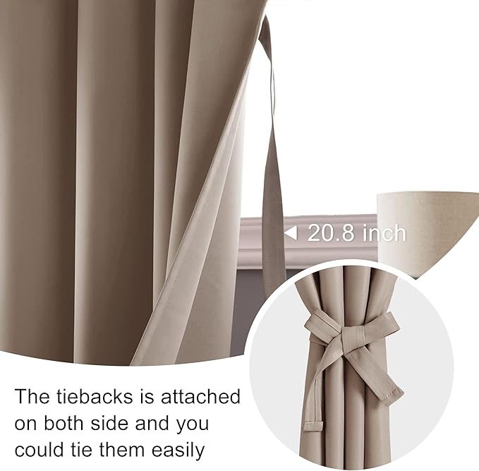 JIUZHEN Short Blackout Curtains