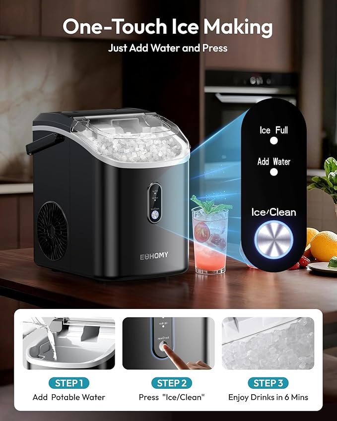 EUHOMY Nugget Ice Maker Countertop