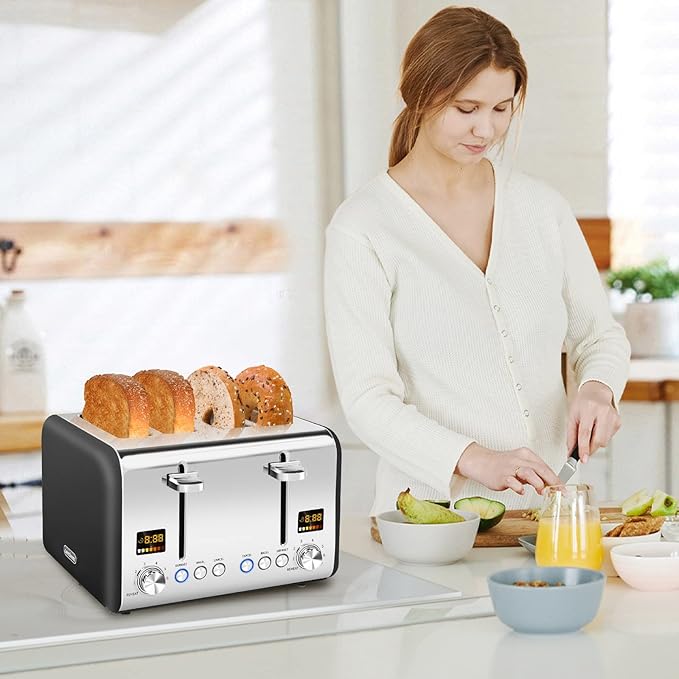 SEEDEEM 4 Slice Stainless Toaster