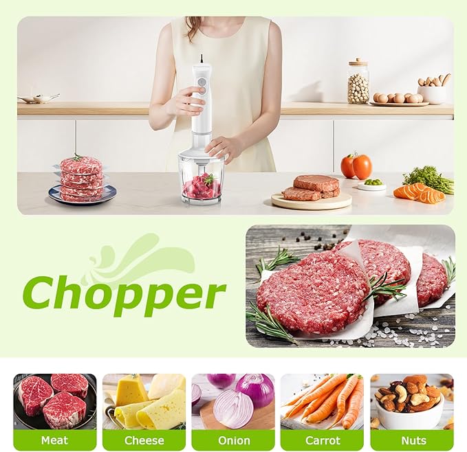 Bonsenkitchen Hand Blender, Immersion Blender