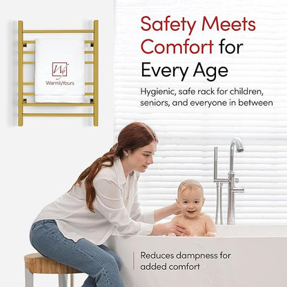 WarmlyYours Heated Towel Rack for Bathroom