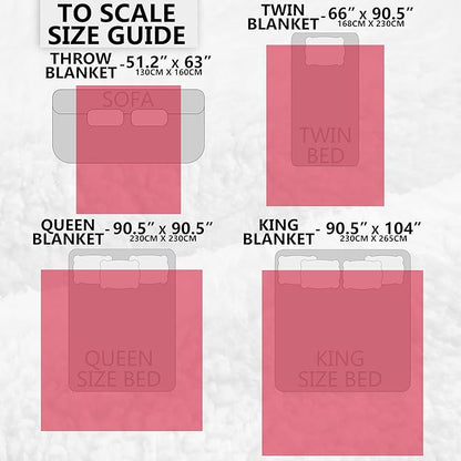 Friends TV Show Heated Blanket Electric, King Size Luxurious Fleece Weighted